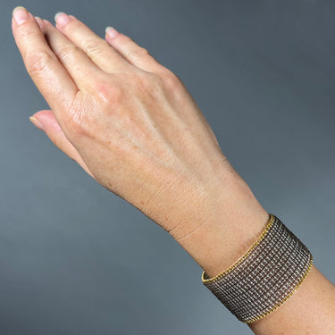 Brazalete Telar Dorado Grueso Liso Grsis Traslucido